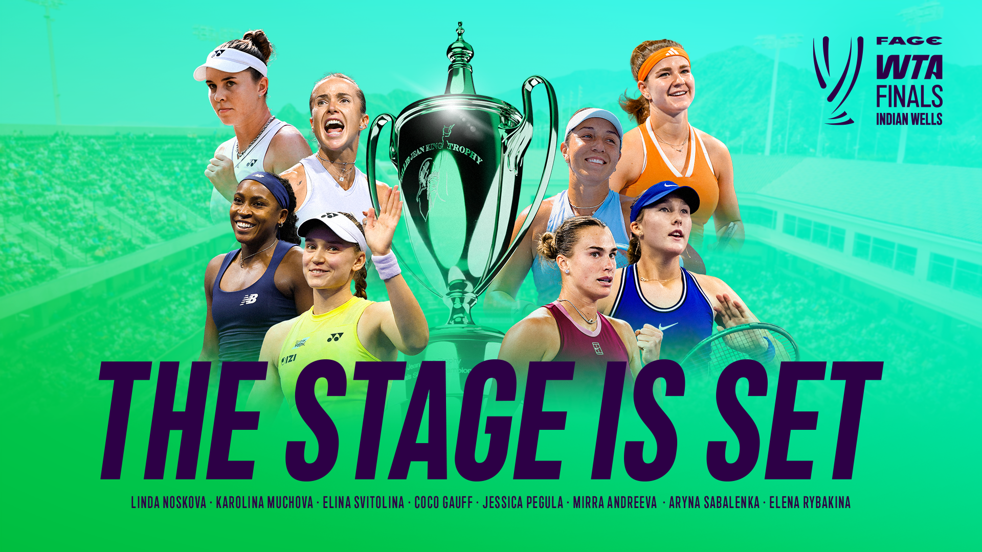 WTA Finals Indian Wells field set