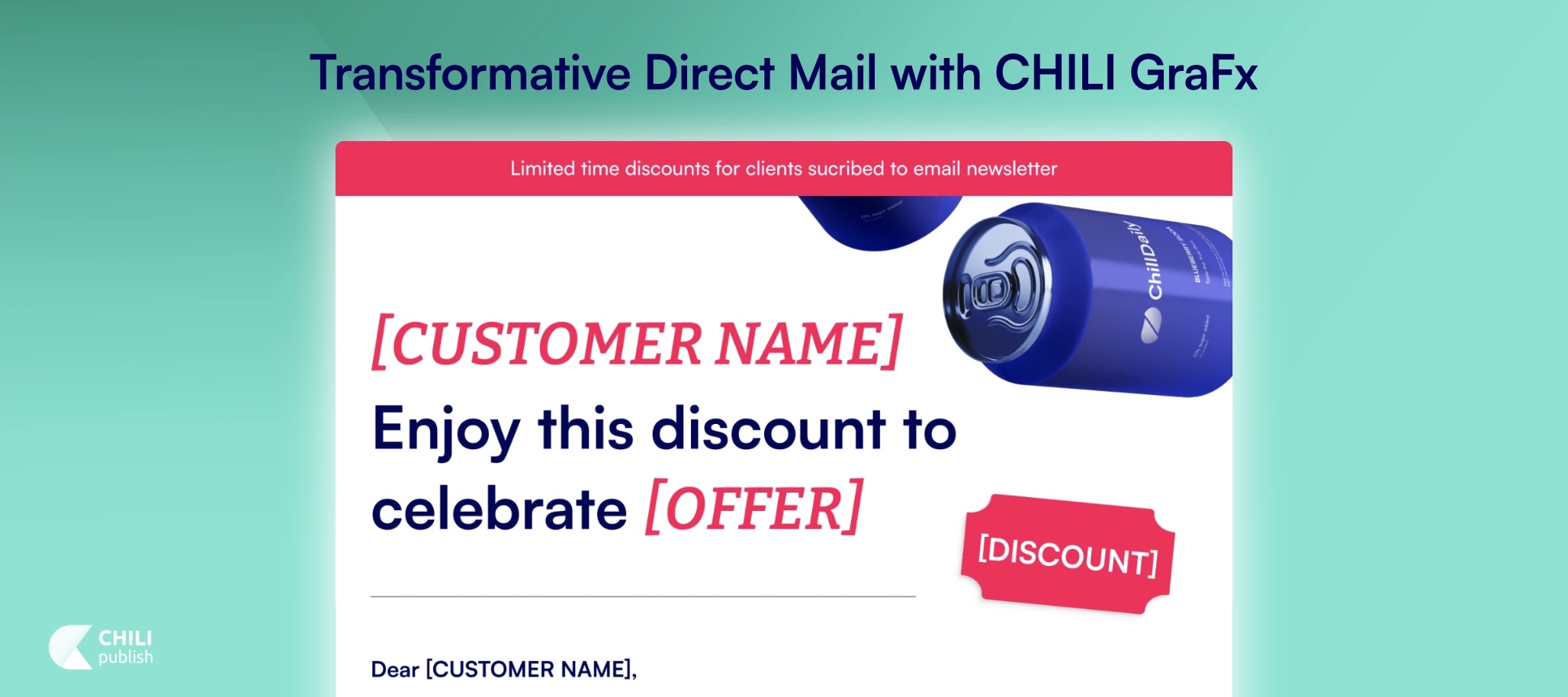 Direct Mail template in CHILI GraFx