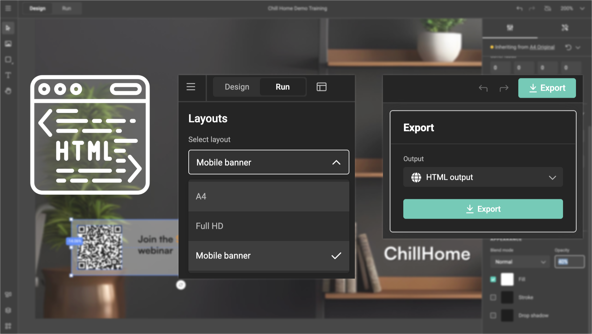 Export HTML from GraFx Studio