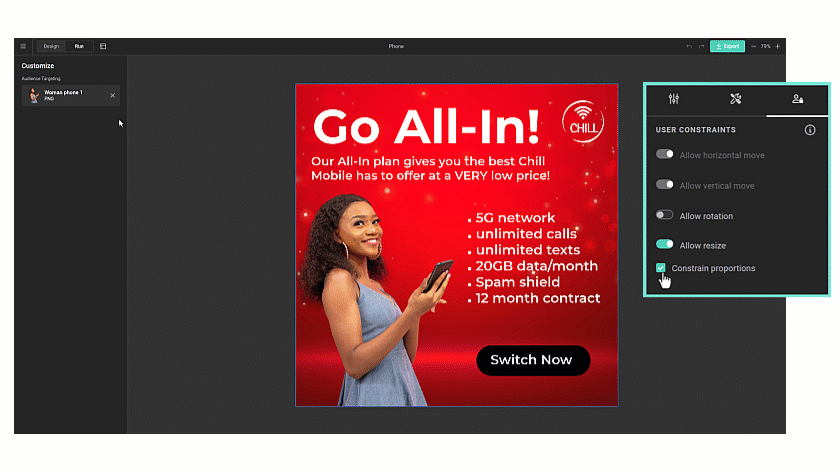 Adding Image Constraints in GraFx Studio