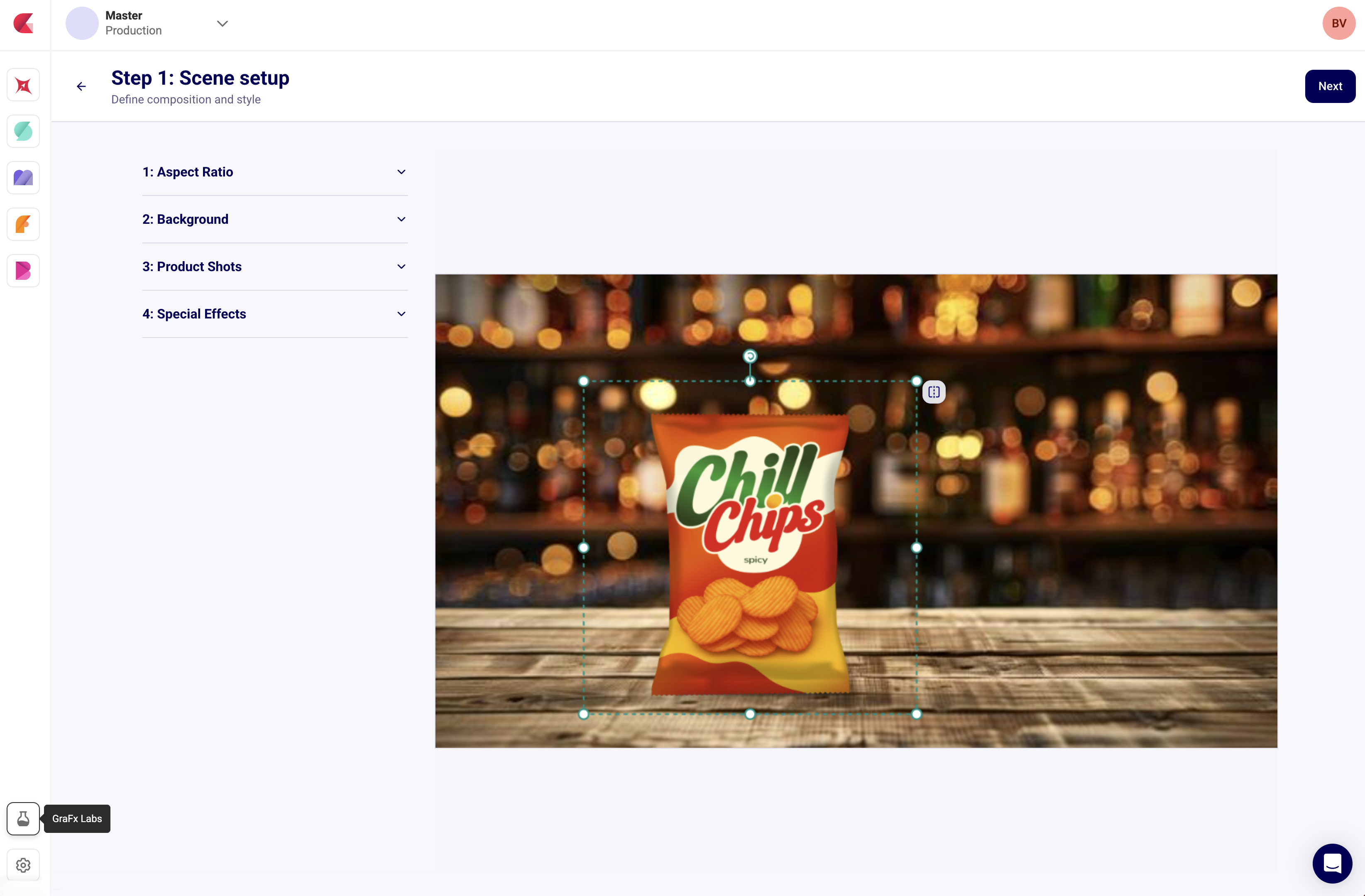 Frame showing GraFx Labs - New Experimental Features