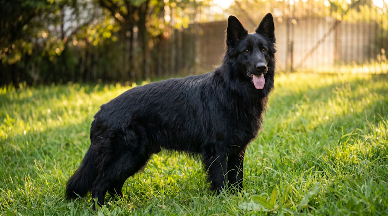 cão reprodutor pastor alemão preto