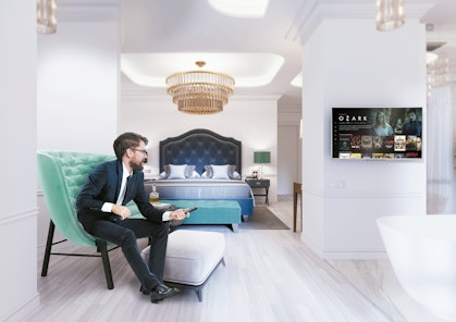 hospitality hotel room business mediasuite netflix