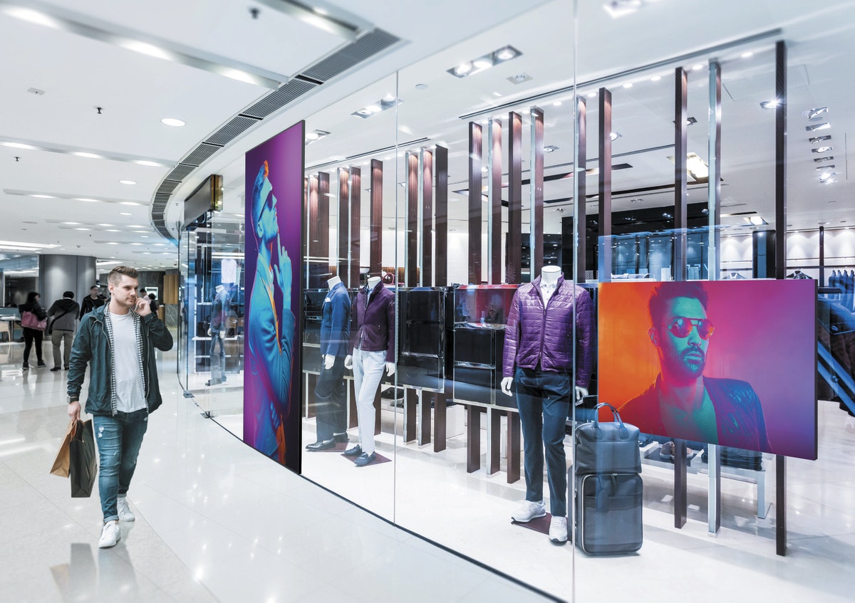 retail shop window led