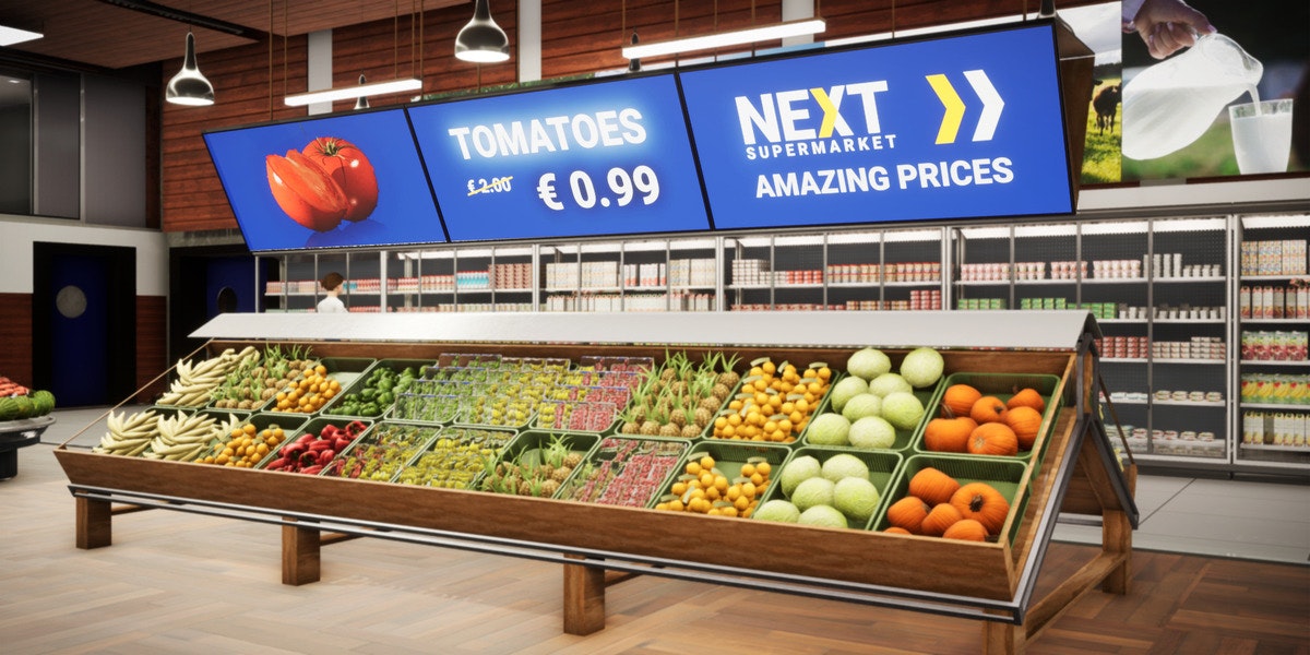 Supermarket_PPDS Intelligent Signage Solution Retail P-Line image
