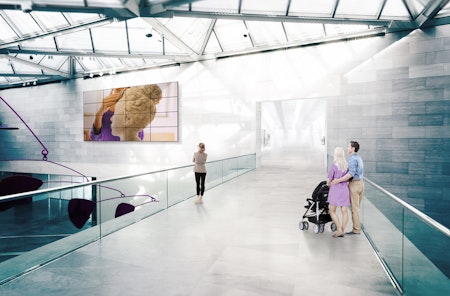 16 x line public venue art gallery