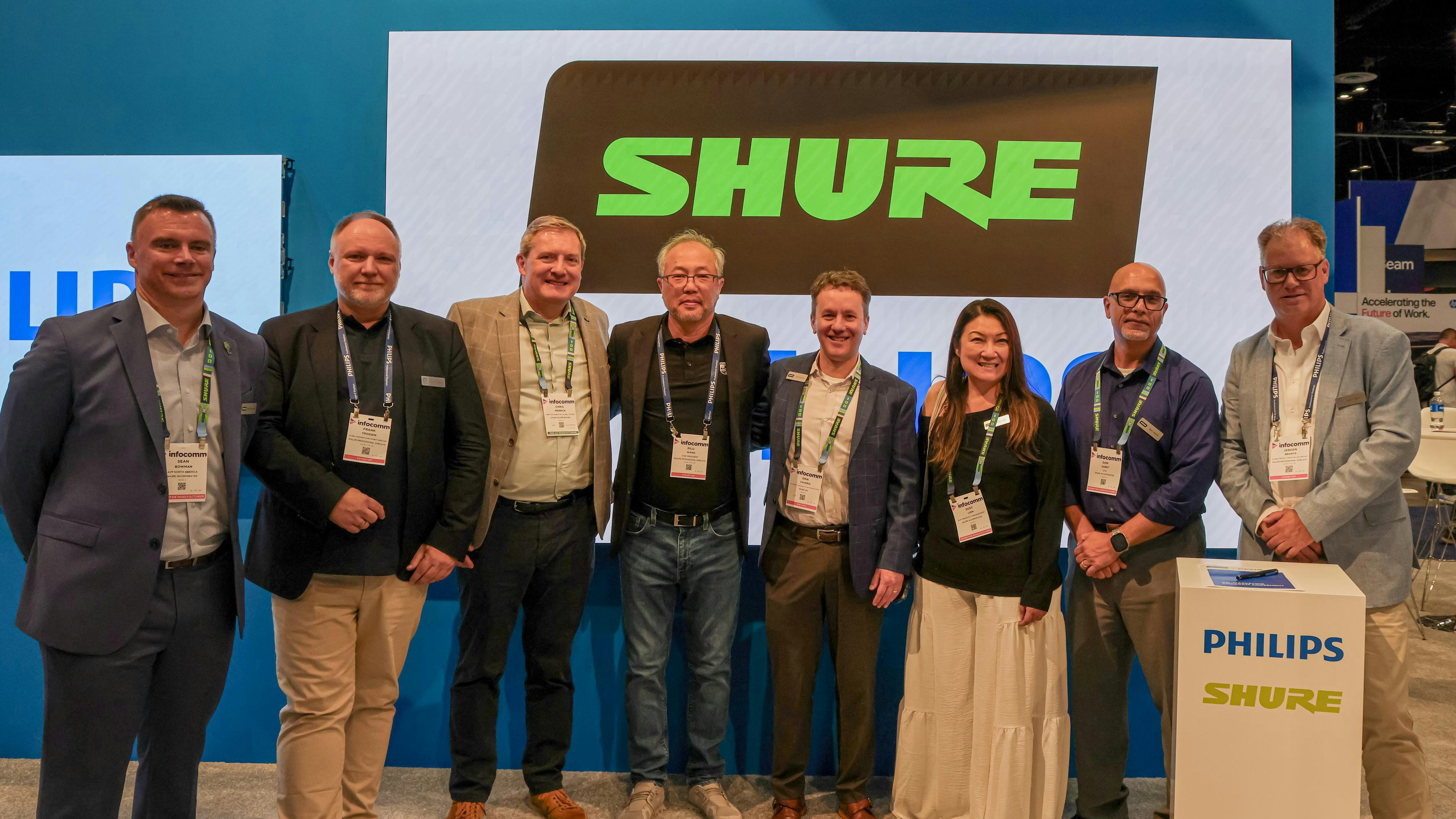 shure and ppds philips professional displays