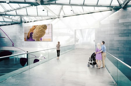 16 x line public venue art gallery