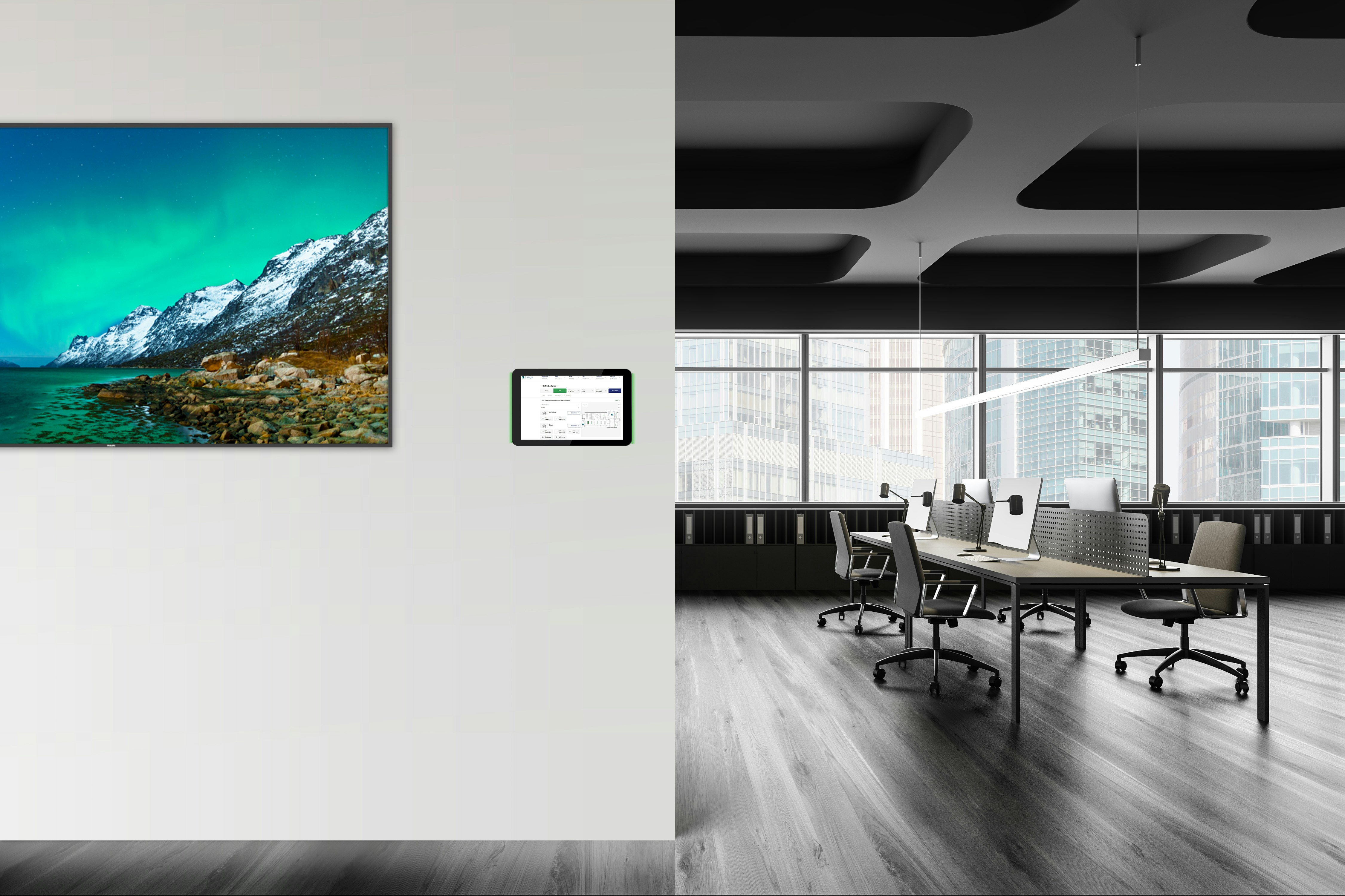 4 reception open space booking philips t line 10inch and q line