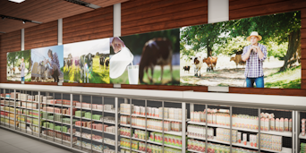 supermarket impressive branding led