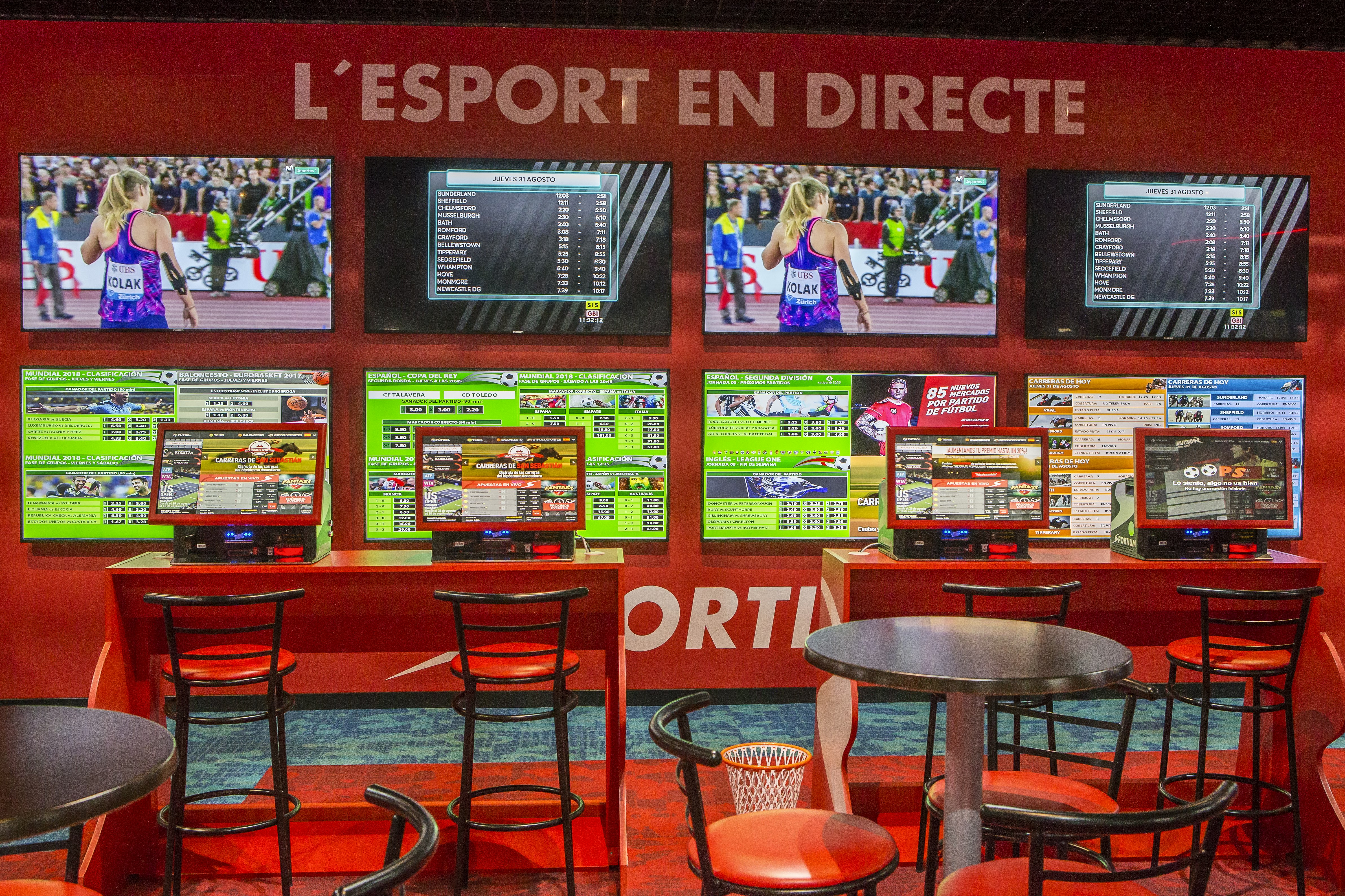 Interfaz de la aplicación móvil de Sportium mostrando apuestas deportivas