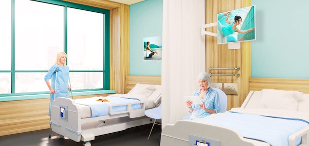 06 Bedside TV Healthcare Hospital Room (1) 06 bedside tv healthcare hospital room 1