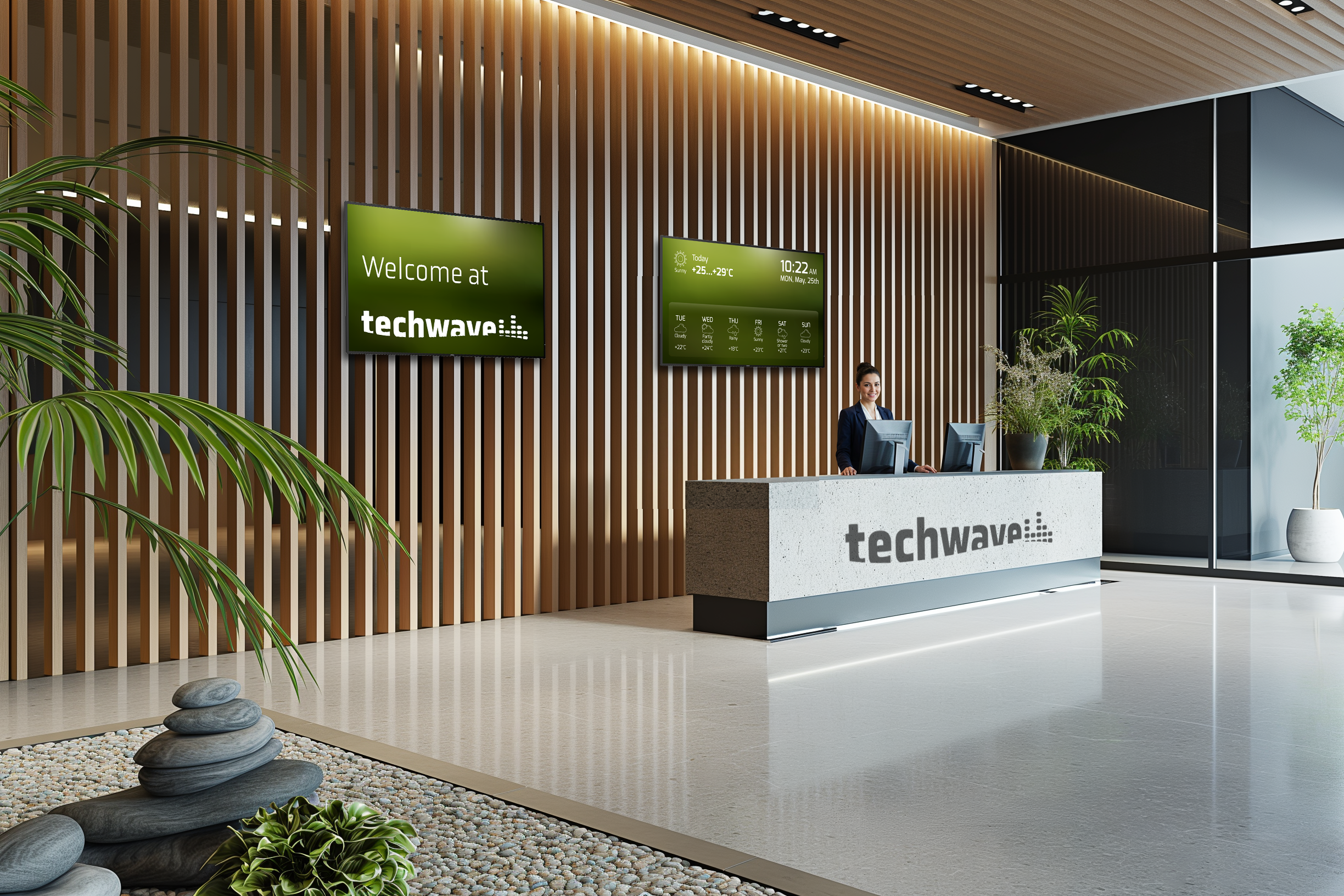 signage 2050a corporate reception