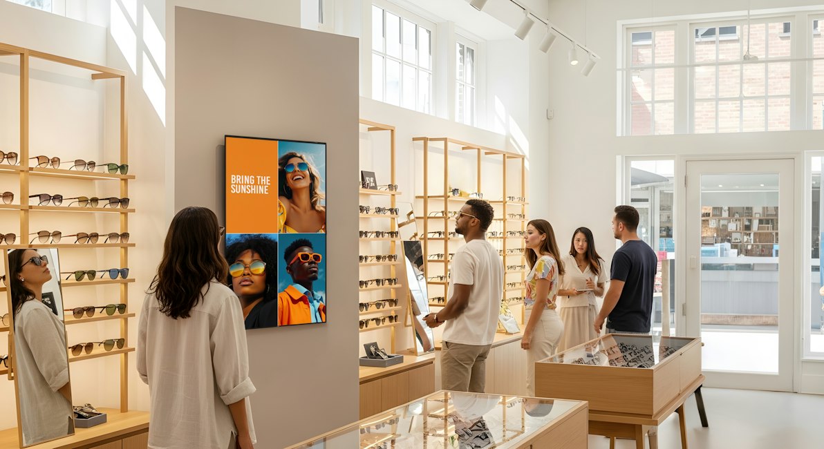 philips signage 7000 slimline retail sunglasses boutique v2