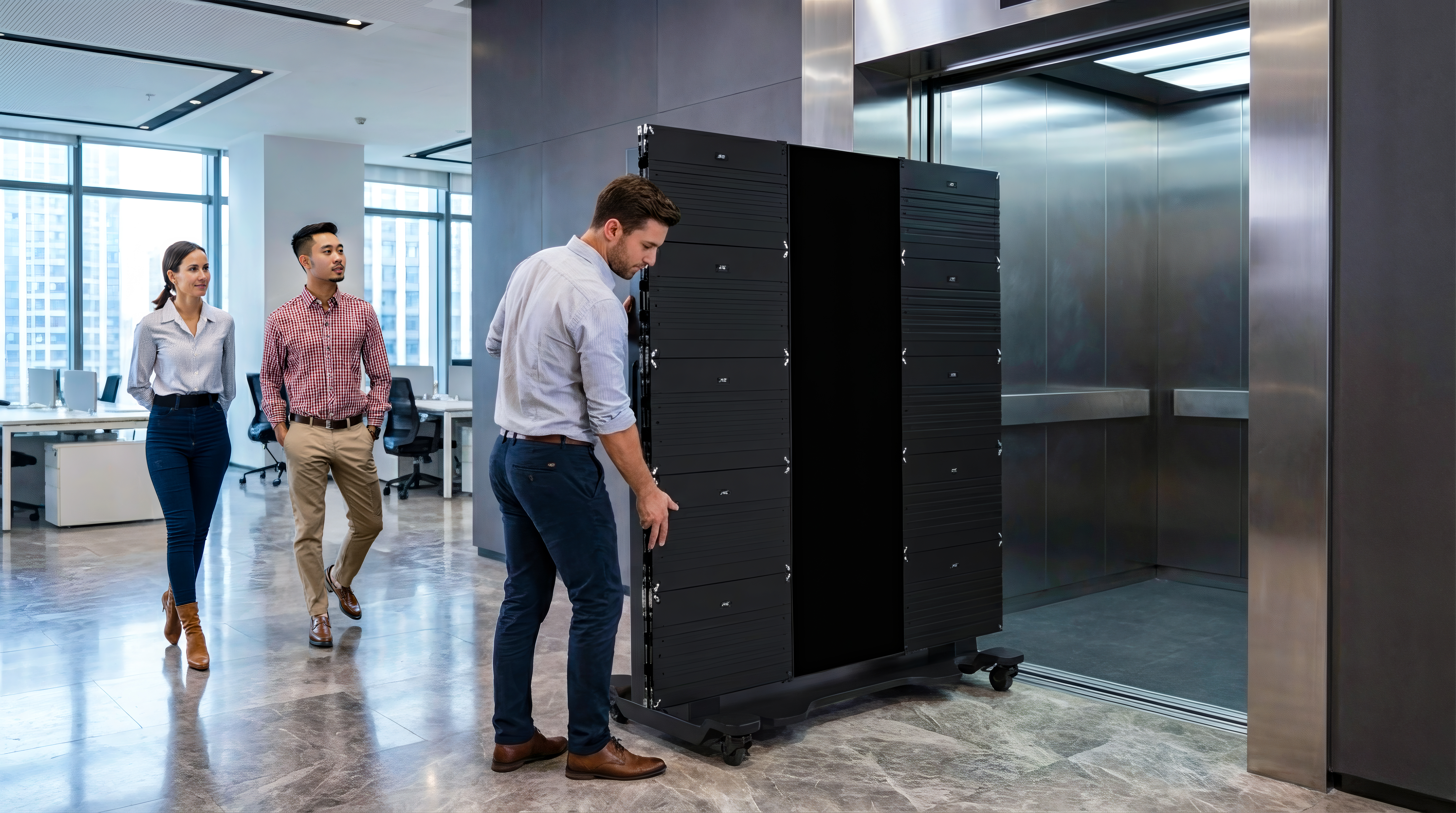 Philips Unite LED 6000 AIO foldable - Corporate - office hallway v2