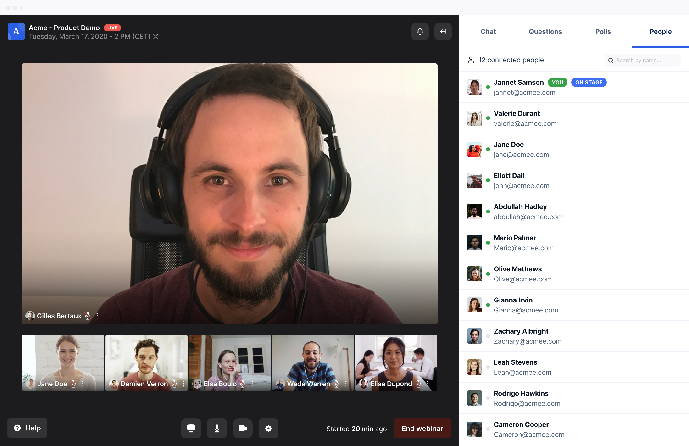 Logiciel de webinars