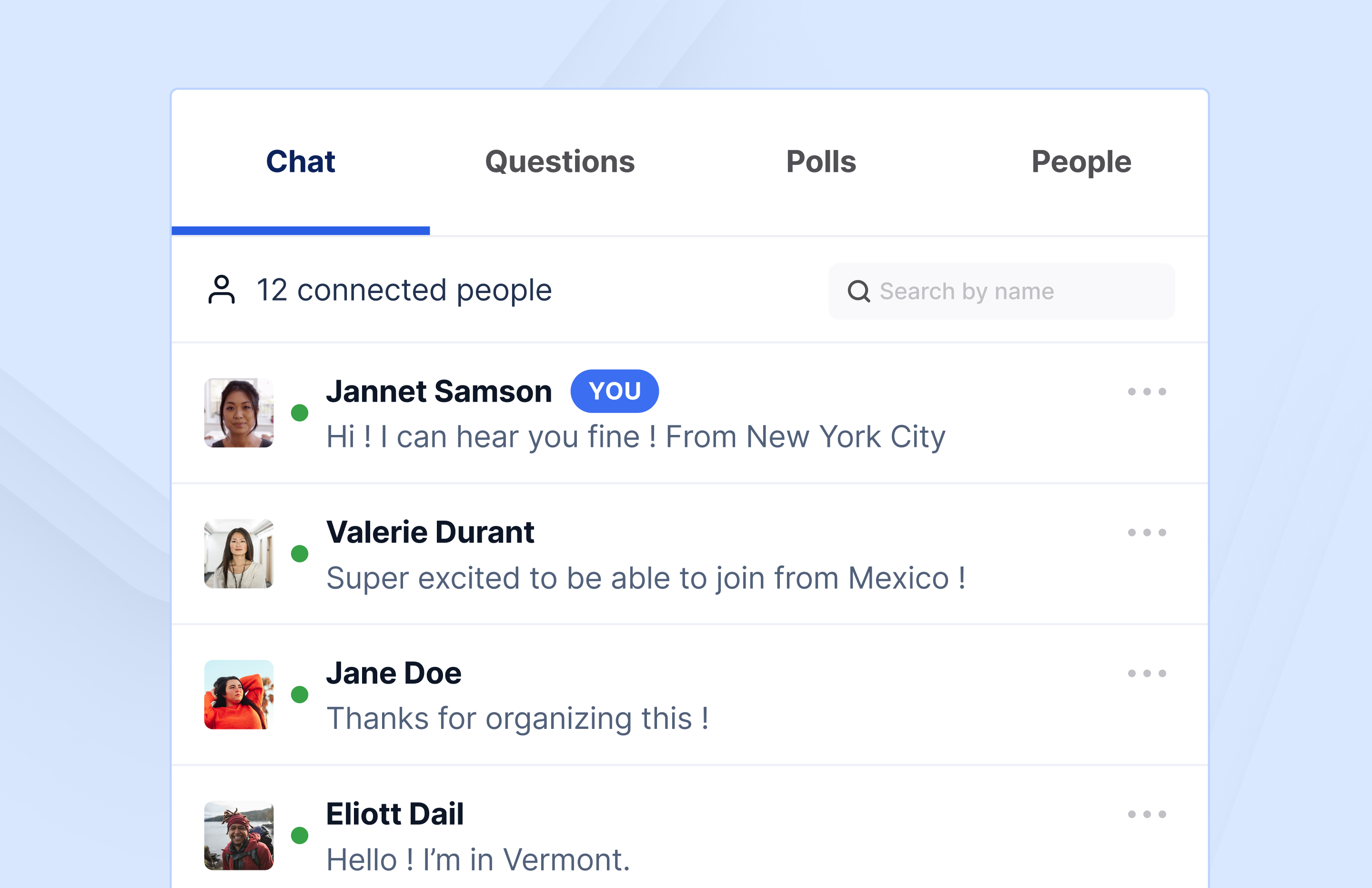 Live chat webinars