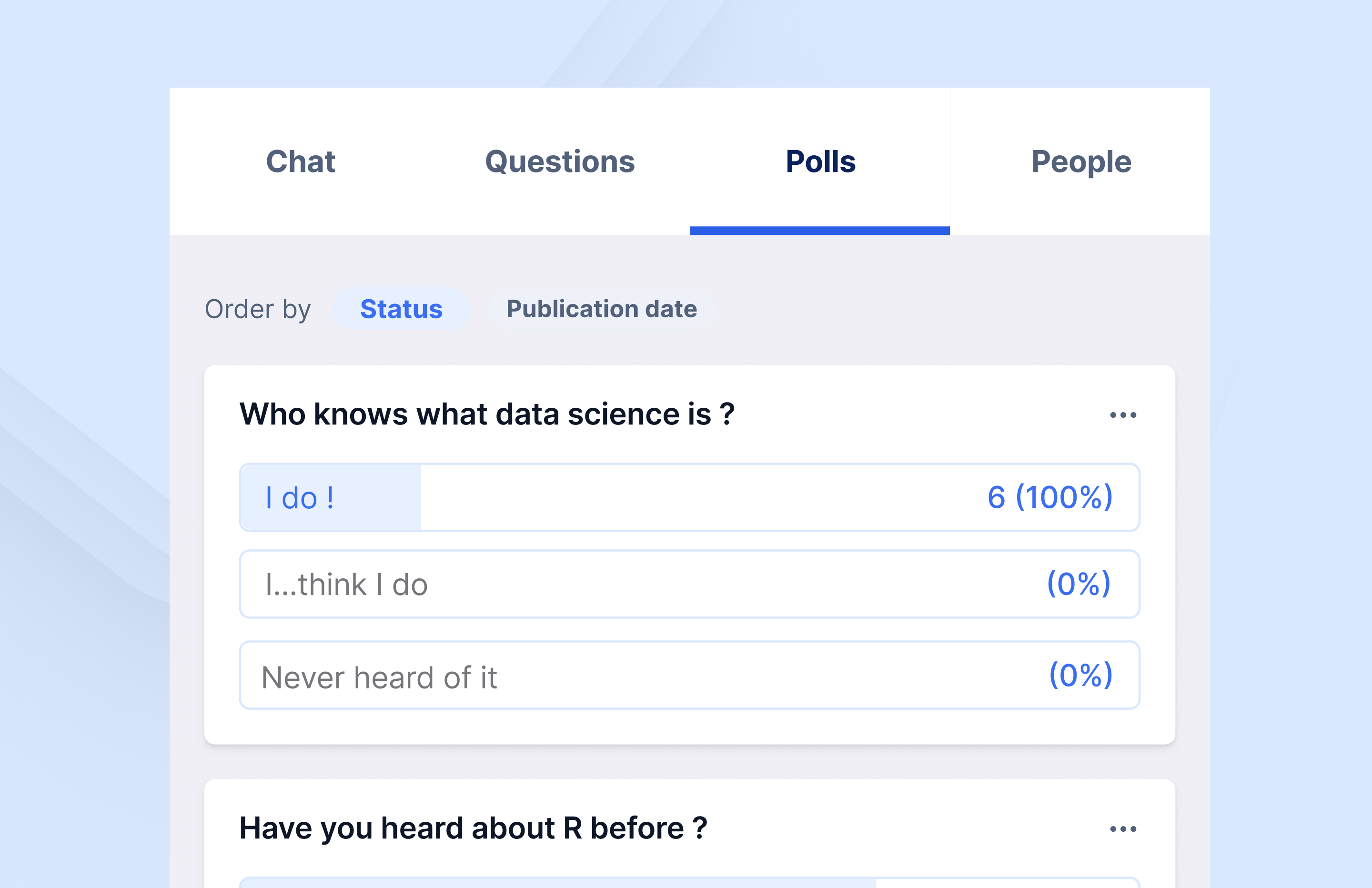 Polls webinars