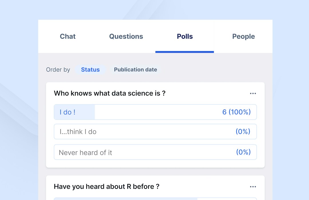 Polls webinars