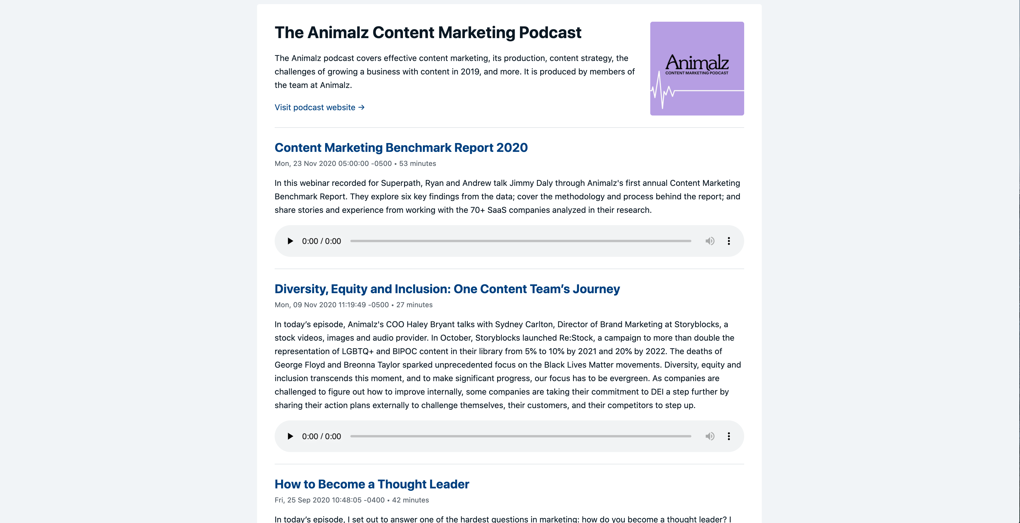 content marketing podcast