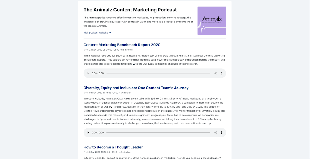 content marketing podcast