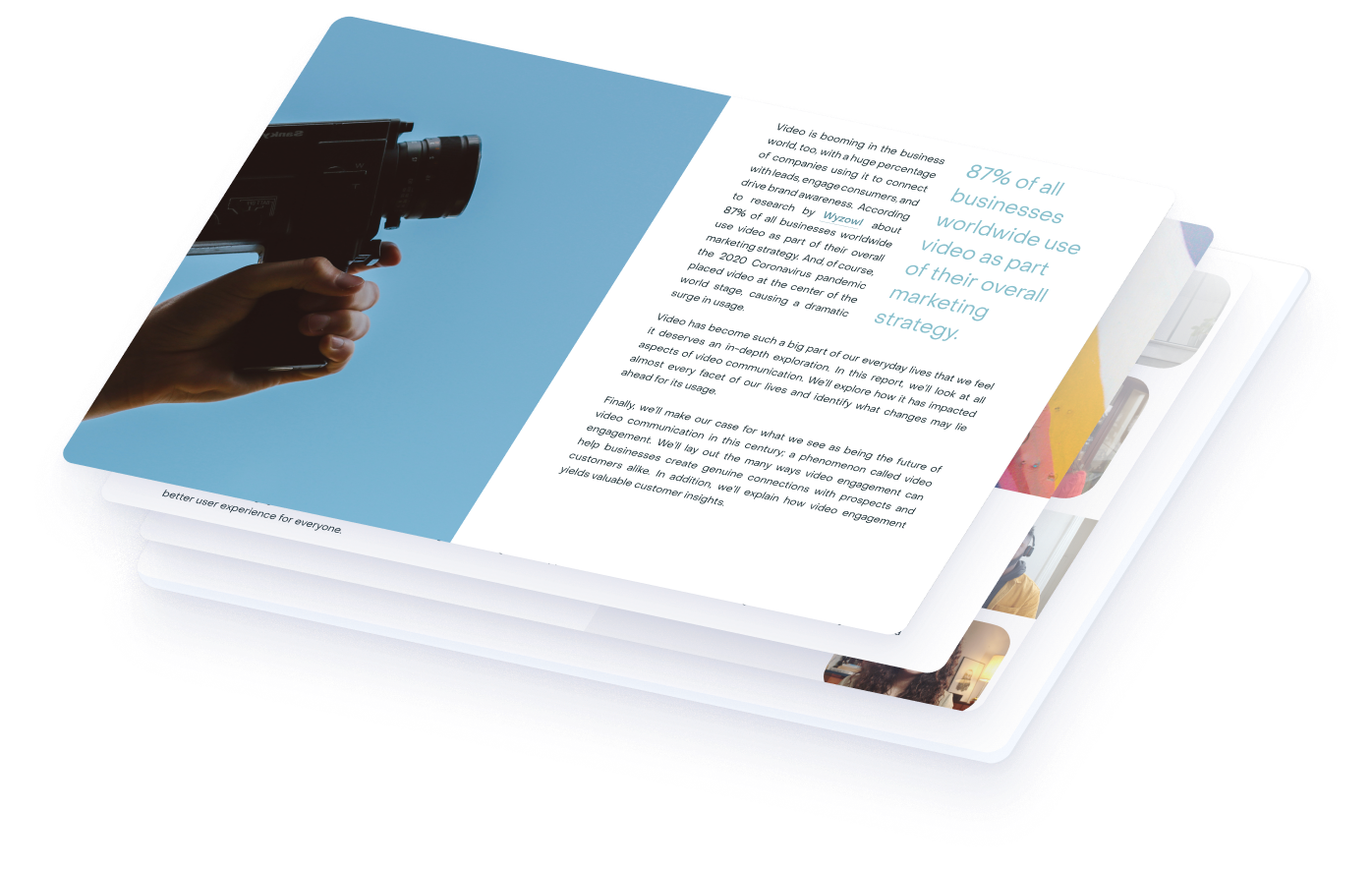 3D preview of the ebook photo of a hand holding a camera