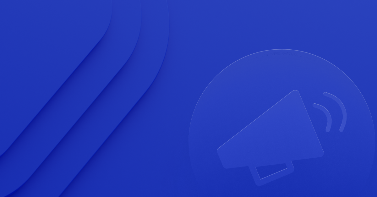 a megaphone on a blue background