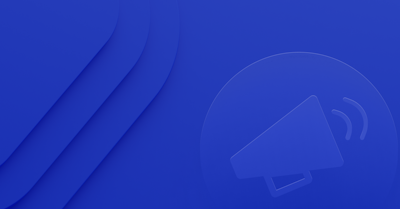 a megaphone on a blue background