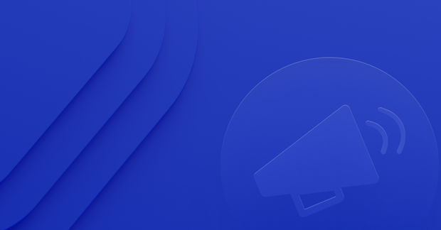 a megaphone on a blue background
