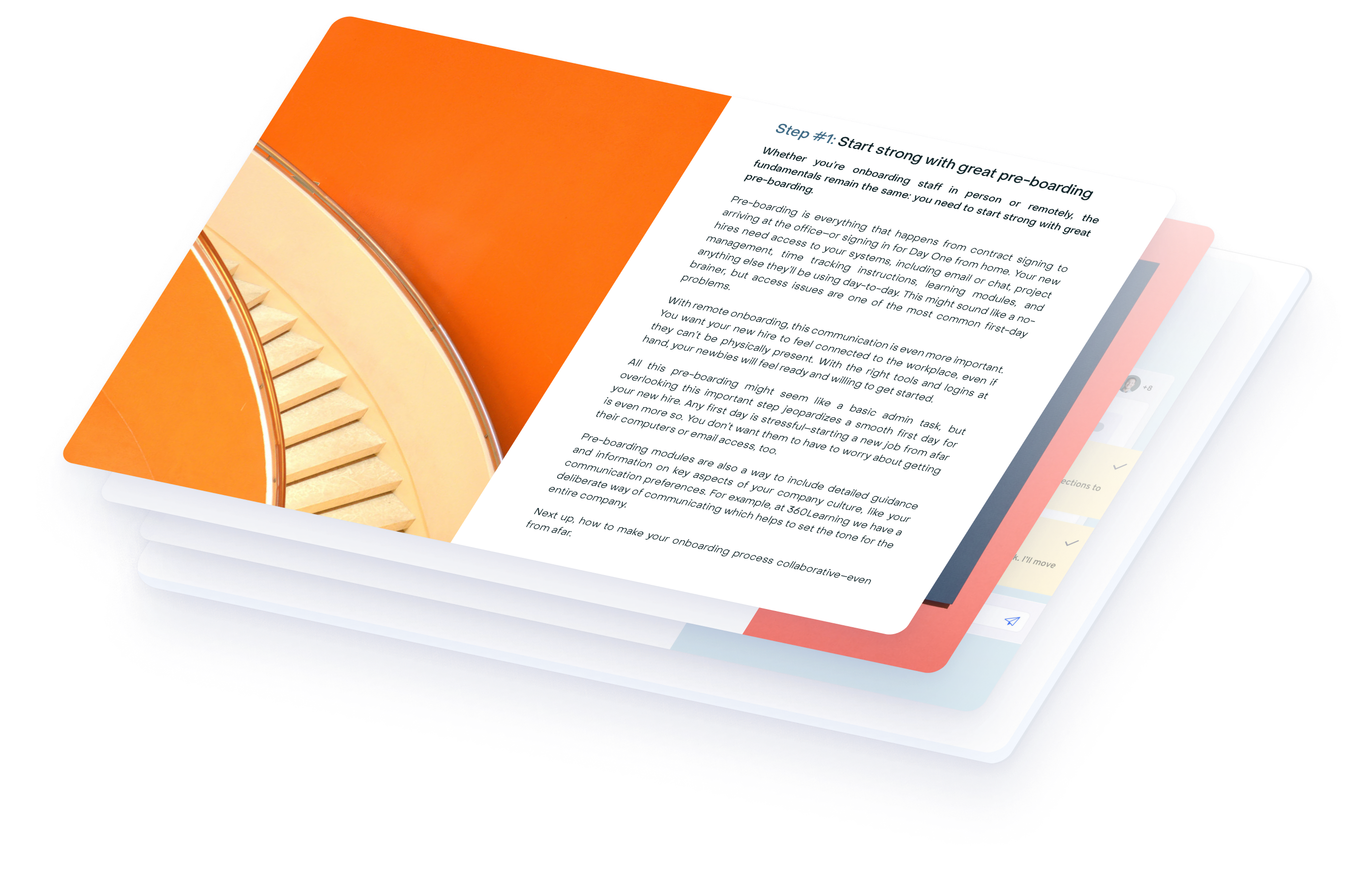 3D preview with photo orange background and yellow staircase