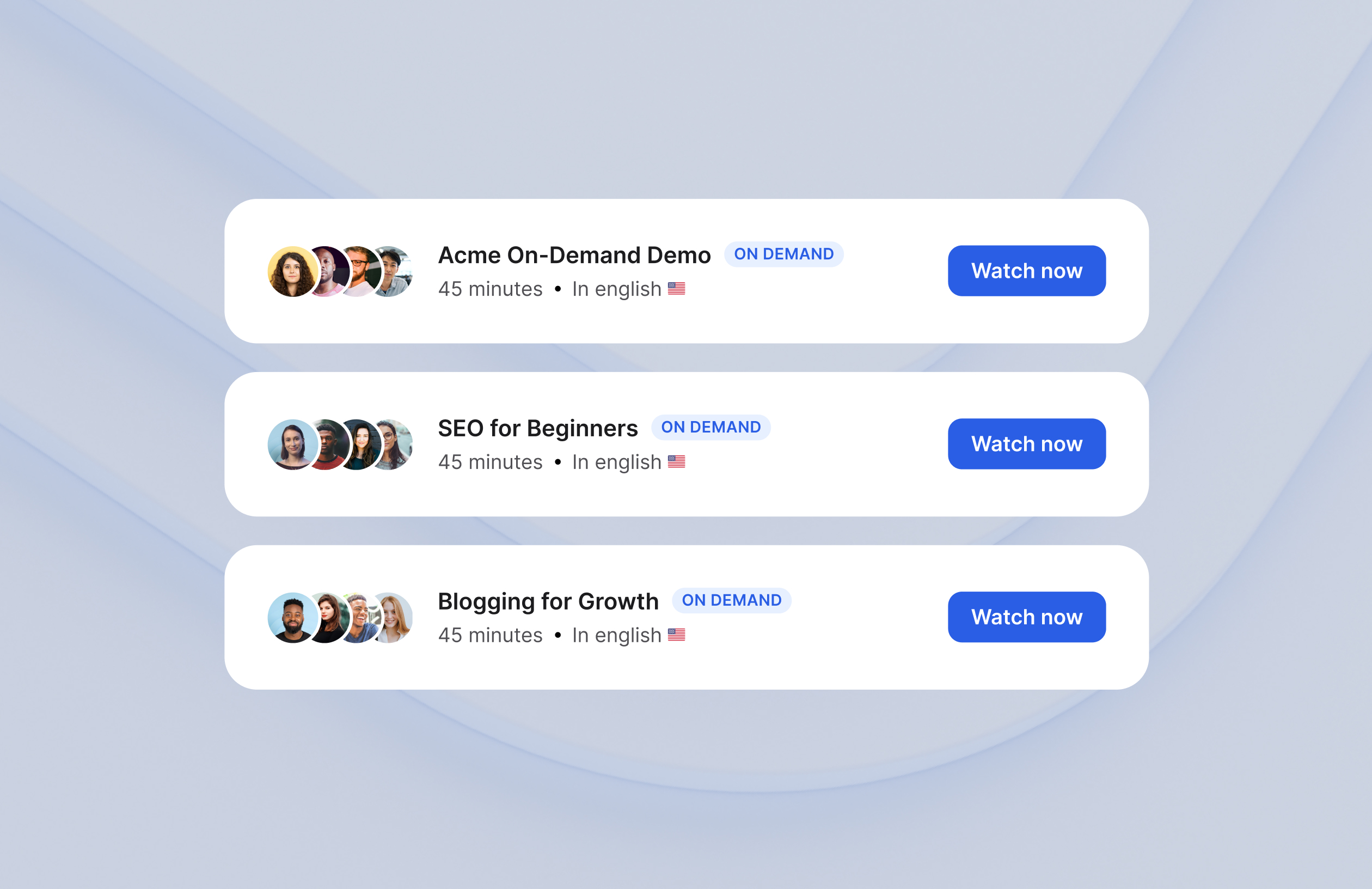 On-demand events feature in Livestorm