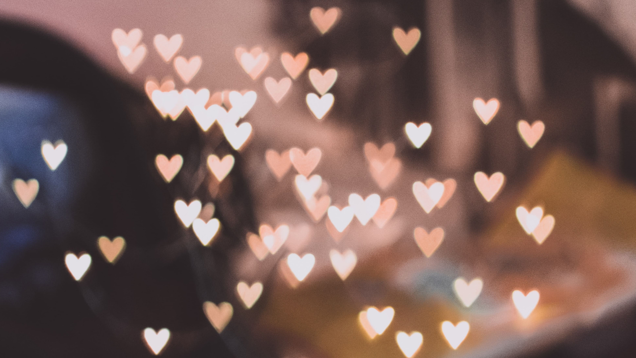 Virtual background hearts Valentine's day