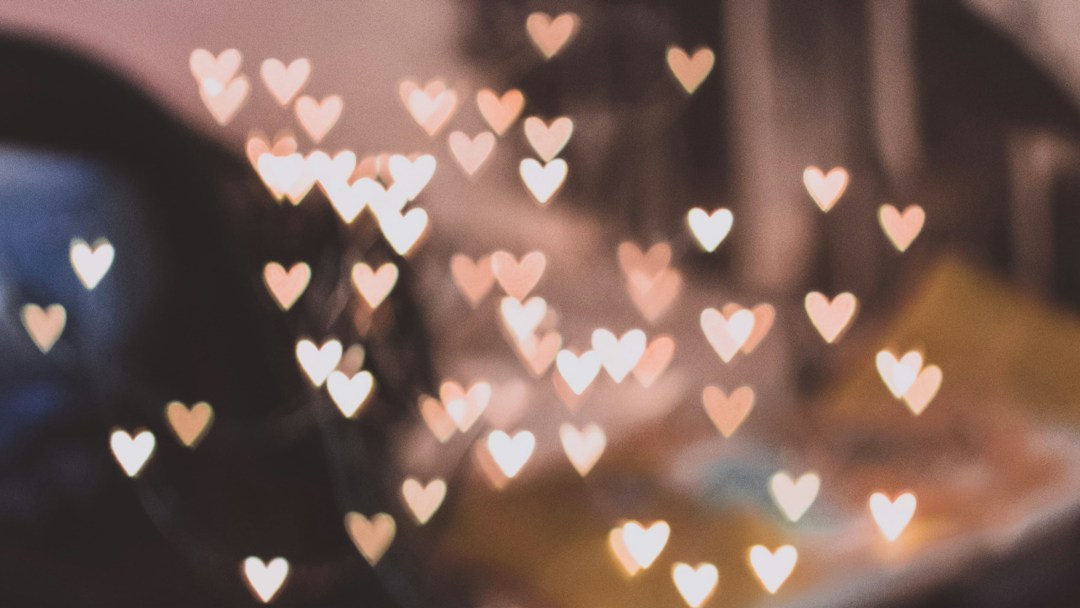 Virtual background hearts Valentine's day