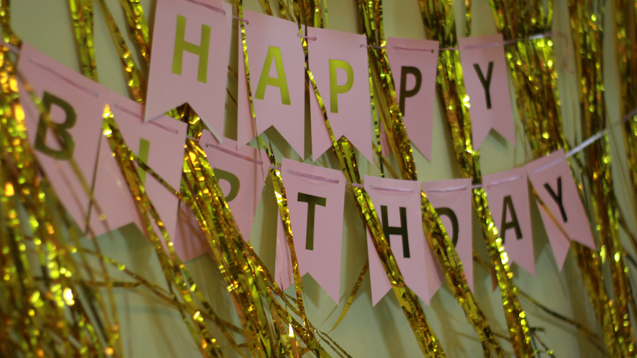 Virtual background happy birthday