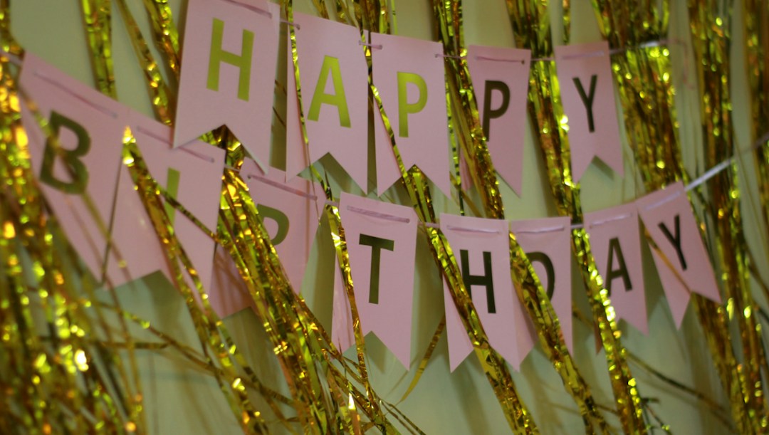 Virtual background happy birthday
