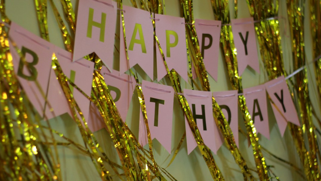 Virtual background happy birthday