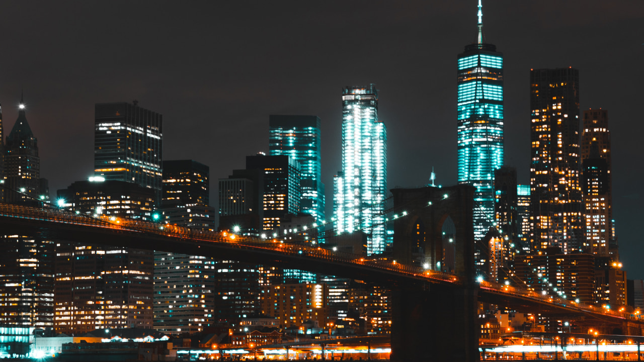 Virtual background New-York skyline