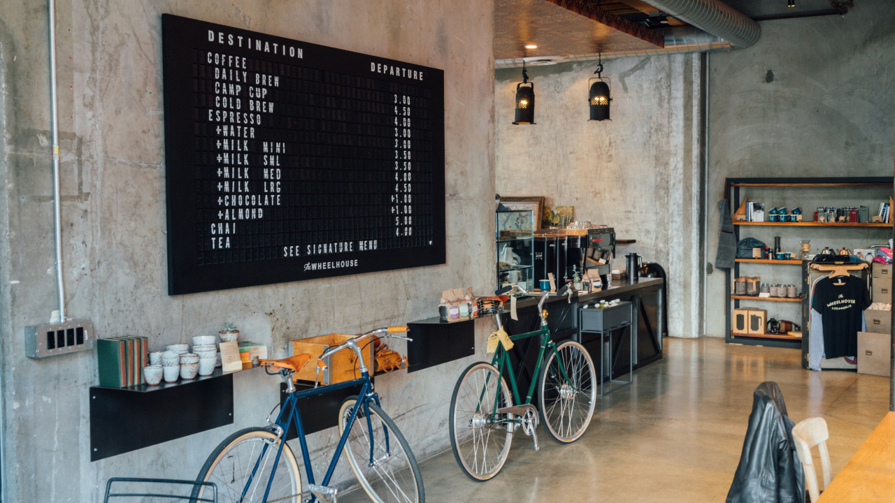 Virtual background coffee shop