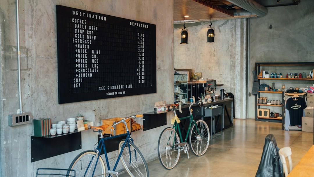 Virtual background coffee shop