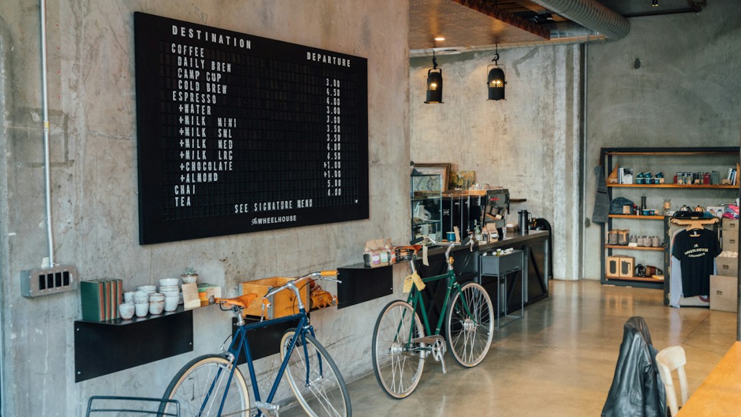 Virtual background coffee shop