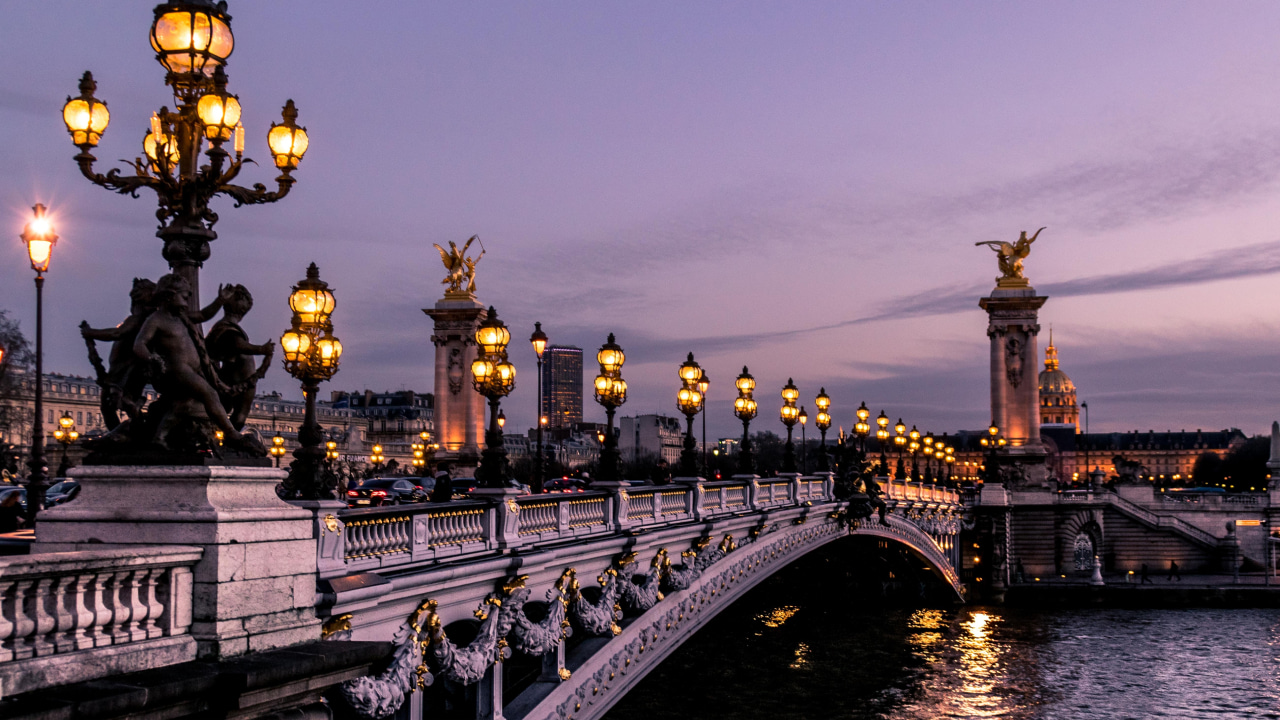 Virtual background bridge Paris