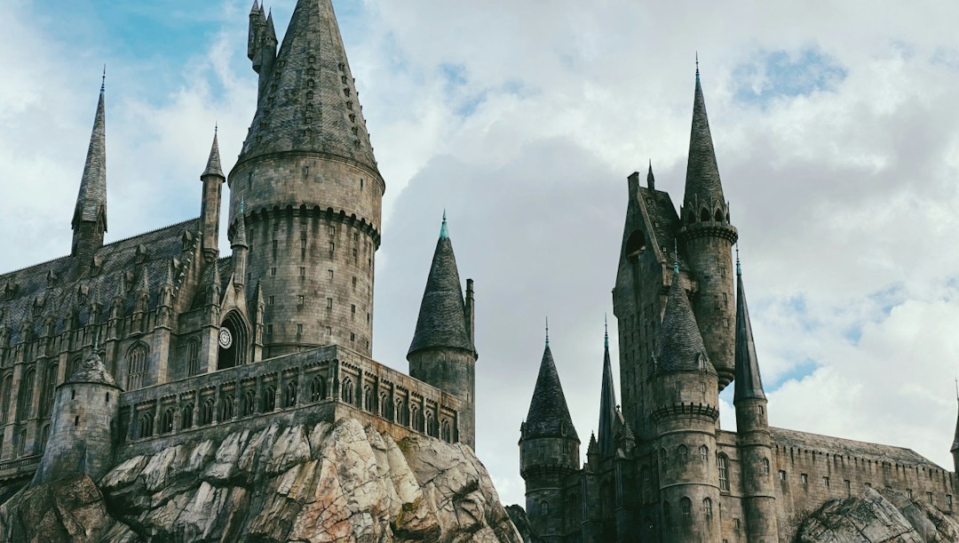 Arrière-plan virtuel château Poudlard Harry Potter