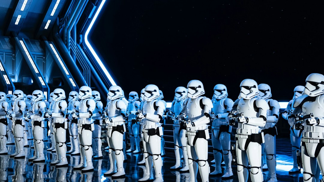 Arrière-plan virtuel star wars stormtroopers