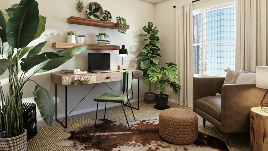 Virtual background home office