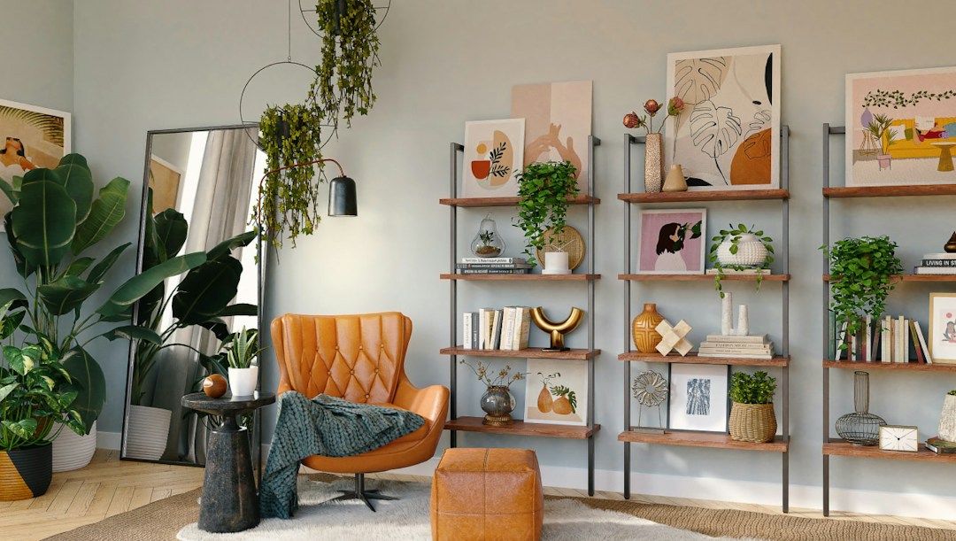 Virtual background living room