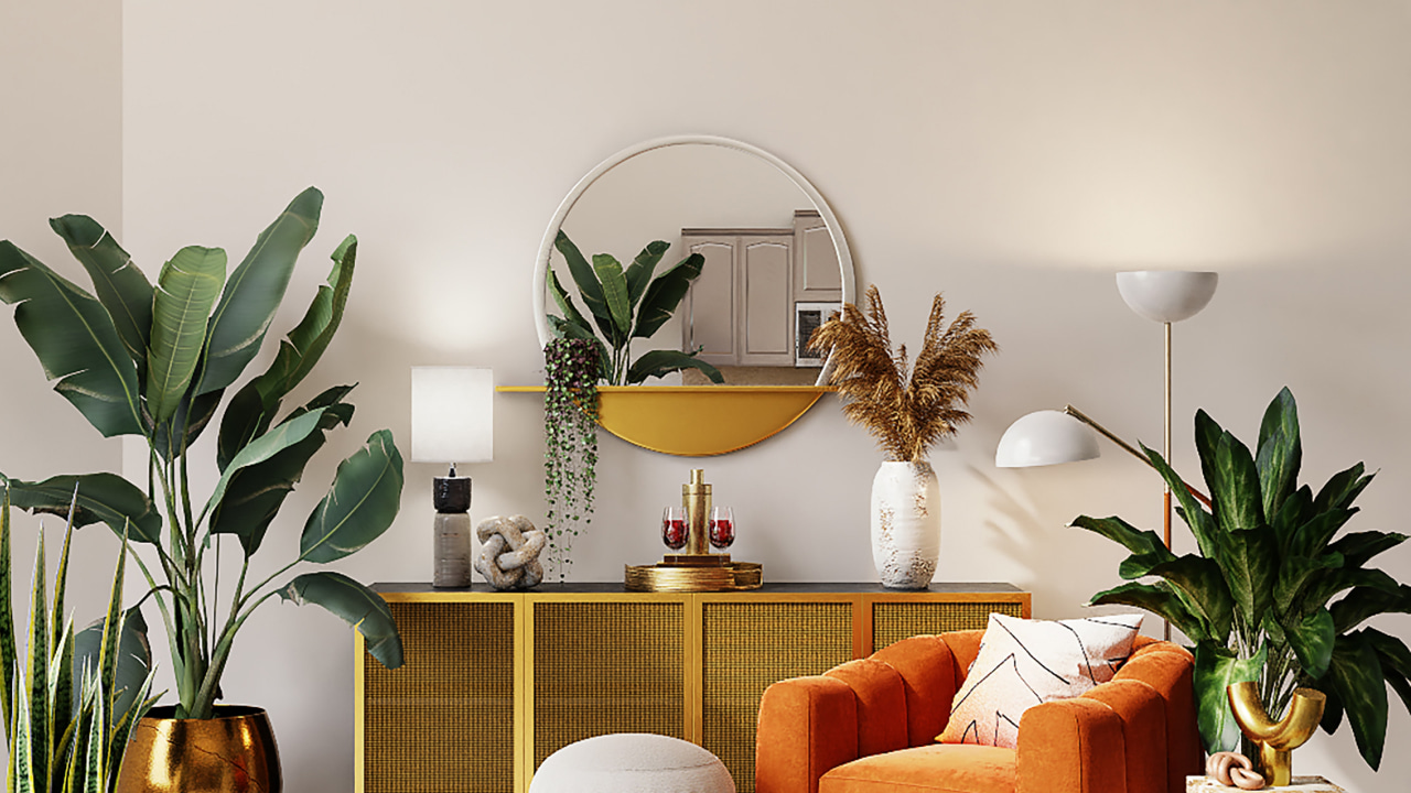 Virtual background living room