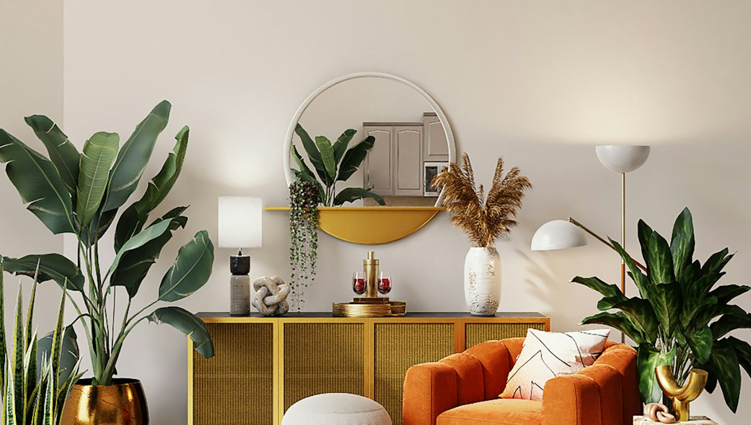 Virtual background living room