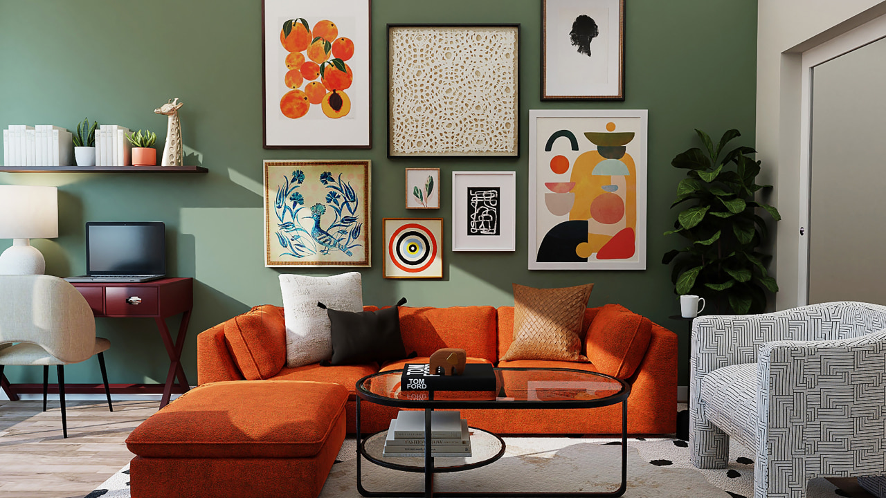 Virtual background living room