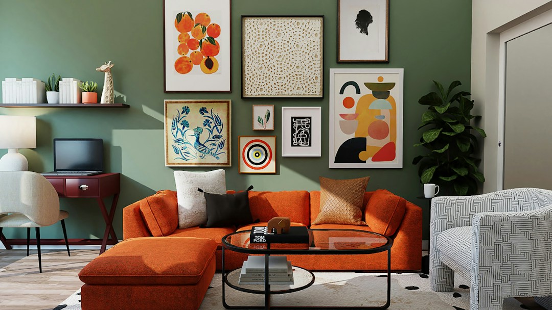 Virtual background living room