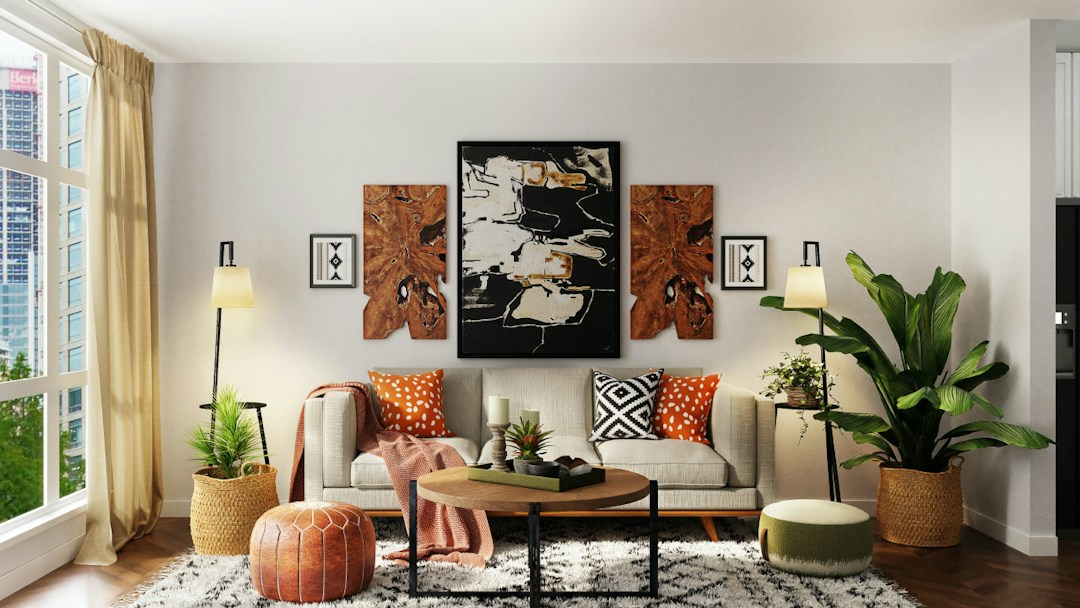 Virtual background living room